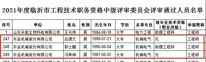 喜報(bào)：郭士鵬、后德文、馮其坤三人通過(guò)工程技術(shù)中級(jí)職稱資格評(píng)審